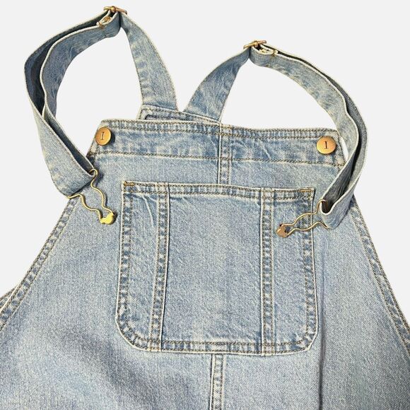 New Isabel Maternity Denim Shortalls Size 6 Romper Shorts Jumpsuit Jeans NWT - Picture 12 of 16